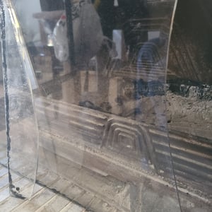 Vitre de cheminée 390 × 610 mm – verre autonettoyant avec pyrolyse, verre pour cheminée, verre poli, vitre de vision pour foyer | 39 × 61 cm Photo du client 1