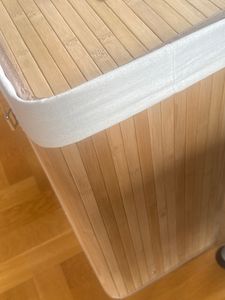 HOMCOM Wäschekorb Wäschetruhe Wäschebox Wäschesammler Wäschesortierer Bambus Kunden-Foto 1