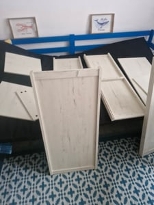 Příborník VASAGLE, kuchyňská skříňka, úložná skříňka, s osvětlením, nabíjecí stanicí a zásuvkami, 39,5 x 106,5 x 180,6 cm, nastavitelné police Fotografie od zákazníka č. 2