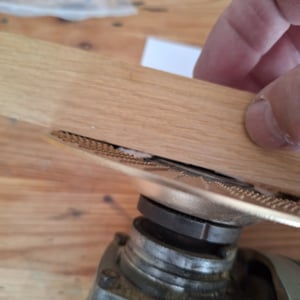 Flachstahlscheibe, Sägewerk, Ø 125 mm, 194 g – Raspel Högert Technik Kunden-Foto 2