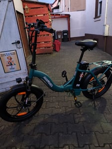 HillMiles E Bike, E-Bike Klapprad mit 36V 13Ah Akku bis zu 80-100km, 20 *3.0 Zoll, 7-Gang SHIMANO, 250W Motor & 25km/h MilePort 1 Kunden-Foto 19
