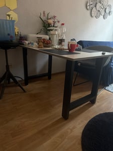 Nogi stołu ze stali lakierowanej Wiltec zestaw 2 rur kwadratowych 60x72cm, malowane proszkowo Prowadnice stołu Rama stołu Rama podstawy stołu Zdjęcie produktu od klienta nr 1
