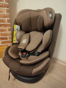 BUF BOOF® P100 Kindersitz i-Size R129 40–150 cm 360° drehbar ISOFIX Autositz mit Seitenaufprallschutz, Liegefunktion bis 165° Coffee Kunden-Foto 1