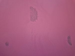 Nachttisch RONDO, Kiefer massiv, weiß-rosa lackiert, 2 Schubladen, Landhausstil, Massivholz, Massivmöbel Kunden-Foto 1