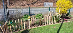 Staketenzaun Haselnuss Höhe 80 cm, Länge 5 Meter, Lattenabstand 3-5 cm Kunden-Foto 1