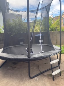 Thunder Trampolino da giardino Ultra 305 cm 10 ft rete interna 150 kg Nero Blu Foto del cliente 2