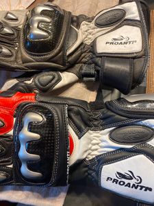 Motorradhandschuhe Racing Pro weiß von PROANTI® - Größe XL Kunden-Foto 5