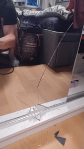 Schwebetürenschrank Kleiderschrank Schrank 203cm Grau/Grau mit zwei Spiegeln MILAN Kunden-Foto 9