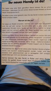 Wurde als neu angeboten, ist es aber nicht 