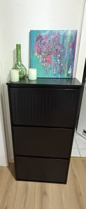 SoBuy Schuhkipper mit 3 Klappen Schuhablage Schuhschrank schmal Schuhregal Schuhkommode Weiß BHT ca. 61x120x26cm FSR165-H-W Kunden-Foto 1