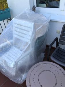 WOLTU Schutzhülle Schutzhaube Abdeckplane 250x210x90cm transparent GZ1197tp für Sitzgruppe Gartenmöbel Abdeckhaube Gewebeplane Abdeckung Kunden-Foto 1