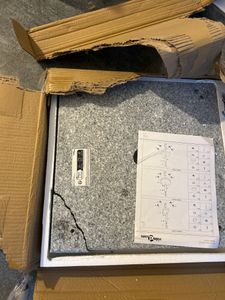 vidaXL Supporto per ombrellone in granito 30 kg quadrato grigio Foto del cliente 1
