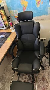 Gaming-Stuhl mit Ventilator, Bürostuhl, Luftkühler und Kühlung – Belüfteter Kühlsitz, mit Liegefunktion,  sanfte Vibrationsmassage, Schwarz Kunden-Foto 16