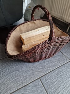 KOTARBAU® Panier Osier 55 x 45 cm Panier Buche Osier avec Anse de Rangement Naturel Couleur Naturelle Photo du client 1