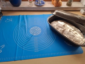 XXL 65x45cm rutschfeste Silikon Backunterlage Backmatte Teigmatte Rollmatte Silikonmatte Dauerbackmatte Grün Kunden-Foto 2