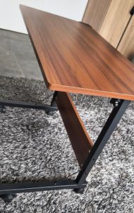 Mobiler Laptoptisch Schreibtisch Stehtisch Computertisch Beistelltisch Rolltisch Arbeitstisch für Büro,Bett,Sofa 60x40x69-90cm Höhenverstellbar Weiß Kunden-Foto 1