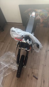 KXD 706A 49cc 2Takt Dirt Cross Pocket Midi Enduro Dirtbike Enduro Motocrossbike Motocross Motorrad Cross 60cm Sitzhöhe 10 Zoll Vorderrad Motor Kunden-Foto 1