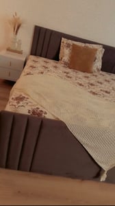 Masseno Boxspringbett KANES 180x200 cm Komplett-Set mit Bonell Matratze und Topper, Polsterbett mit Bettkästen -Braun, CASABLANCA 08 Kunden-Foto 2