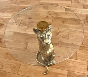 Tavolino da 60 cm, design dorato, moderno, per soggiorno - ACQUISTA ORA Foto del cliente 1