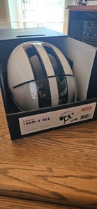ABUS Stadthelm HUD-Y ACE - stylischer Fahrradhelm mit Visier und magnetischem, aufladbarem LED-Rücklicht - für Damen und Herren - Beige, Größe M (54-58 cm) Kunden-Foto 1