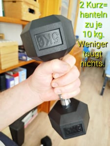 SONGMICS Hantelset, Hanteln 2er Set, Hexagon, Kurzhantel-Set, insgesamt 10/20 kg, für Workout, Fitnesstraining, Gewichtheben für Zuhause Kunden-Foto 1