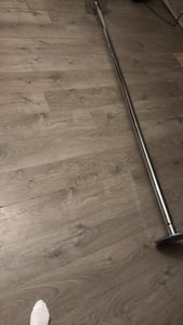SucceBuy Palo da ballo professionale, 45 mm in robusto acciaio inox, regolabile in altezza, palo da fitness statico rotante, portatile, smontabile per palestra a casa, club, allenamento, argento Foto del cliente 1