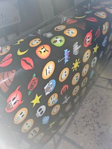 RGL 5188 XXL Reisekoffer Polycarbonat Hartschalen Koffer Abnehmbare Räder Trolley Emoji Kunden-Foto 5