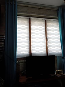 Podwójna roleta Podwójna roleta fala Duo-Rollo Klemmfix bez wiercenia Podwójna roleta fala 105x130cm Biały Zdjęcie produktu od klienta nr 1