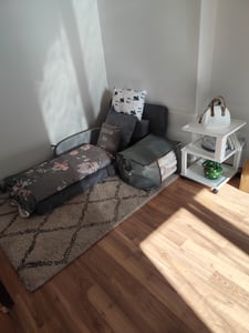 MODFU Lit Banquette - Canapé-Lit Une Place Avec Fonction Convertible et Dossier Réglable, Sans Matelas, Tissu Lin, Beige Photo du client 1