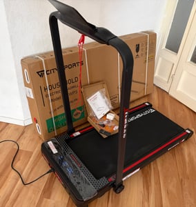 CITYSPORTS Laufband Elektrisch Leises Laufband Jogging-Laufmaschine 1-12km/h LCD Display Lauftraining für Profi und Einsteiger Kunden-Foto 4