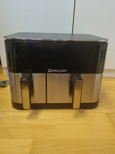 WELLENT XXL Heißluftfritteuse 11L Dual Zone, Airfryer 2600W mit 2 Körben, 10 Programme,LED Touch – 80-200°C – Spülmaschinenfest – Ohne PFAS Kunden-Foto 15