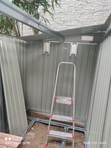 Outsunny Metall Gerätehaus 2,81m² 154x206,5x181 cm Geräteschuppen mit Pultdach Kunden-Foto 1
