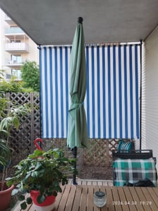 vidaXL Buitenrolgordijn, geel en wit, 200x270 cm, stof en staal Klantenfoto 1