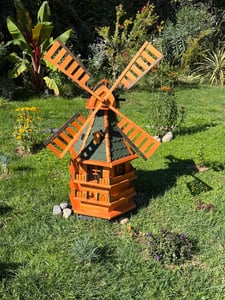 XXL Windmühle 1,50 m mit Solar für Hof und Garten schwarz Typ 21.1 Kunden-Foto 1