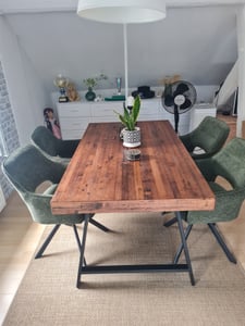 COLAMY Drehstühle, 2er-Set, Premium-Drehstühle mit halben Armlehnen und stabilem Metallgestell, Farbe Beige Kunden-Foto 1