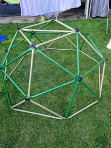Kletterkuppel für Kinder, Outdoor, Klettergerüst Garten bis 350 kg, Kletterleiter 3 m Durchmesser Kunden-Foto 4
