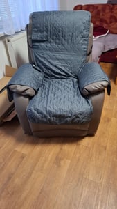 Copertura per poltrona con braccioli, copripoltrona con tasche laterali per poltrone relax Foto del cliente 1