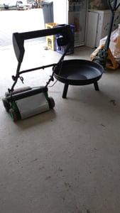 Wolketon  82 cm Feuerschale, Feuerschalen Gusseisen Verzinkt mit Griffen und Abnehmbare Beine, Feuerstelle fuer den Garten , Feuerkorb und Feuertonne Kunden-Foto 1