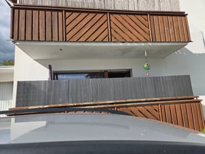 Sekey PVC Sichtschutzmatte 100x300 cm Doppelte Verstärkung Innen, Balkon Sichtschutz Garten, Anthrazit Kunden-Foto 1