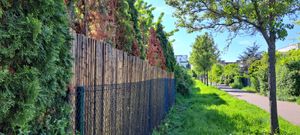 Schermo frangivista in bambù  ATY NIGRA  200 cm di altezza x 180 cm di larghezza – Recinzione avvolgibile da giardino, stuoia frangivista da balcone, recinzione in bambù marrone, opaca e resistente alle intemperie Foto del cliente 1