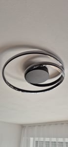 Deckenleuchten, LED Deckenleuchte, Ring-Design, Deckenlampe, Stufenlos dimmbar mit Fernbedienung, 45cm, 43W, Wohnzimmerlampe, für Wohnzimmer, Schlafzimmerleuchte, Küche, Esszimmer, Büro, Flur, Balkon, Schwarz Kunden-Foto 6
