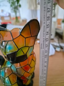 Katzen Lampe, Nachtlicht Siamkatzen mehrfarbig USB, Katzenlampe Mosaik, Nachttischlampe,vintage buntglas lampe,Bedside lamp,Schlafzimmer Deko Geschenk Kunden-Foto 2
