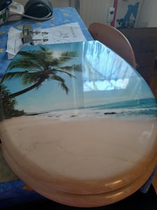 NAIZY Toilettensitz WC-Sitz mit Absenkautomatik, Soft-Close, Antibakteriell Funktion Klobrille #Strand Kunden-Foto 3