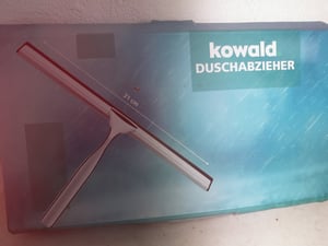 RVS Wisser für 25 cm und 30/31 cm Dusche, ohne Bohren, für Dusche, Bad, Küche und Auto-Glas-Reinigung Kunden-Foto 1