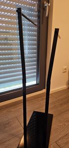 Handtuchhalter, Freistehender Handtuchständer, mit 3 Handtuchstangen, Badetuchhalter, Badezimmer Handtuchstange, Metall, Schwarz Kunden-Foto 1