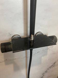 Homelody Thermostat Duschsystem messing mit Kopfbrause Handbrause Hochdruck-Niederschlag Duschkopf Kunden-Foto 1