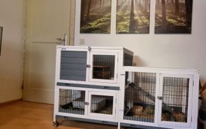Indoor Kleintierstall Leo 146 x 89 cm grau Kunden-Foto 1