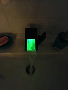 Badarmatur  Schwarz Waschbecken  Waschtischarmatur  armatur Bad   Küchen Wasserhahn  Wasserfall Einhandmischer  Waschtisch Spüle Mischbatterie Kunden-Foto 2