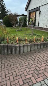 LED Gartenstecker 5er Set 50 cm - Stern / rot weiß - Batterie und Timer für Innen und Außen Kunden-Foto 1