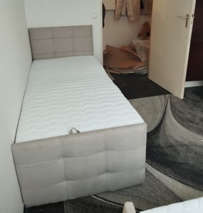Masseno Boxspringbett AMON 180x200 cm Komplett-Set mit Bonell Matratze und Topper, Polsterbett mit Bettkästen -Braun, COSMIC 800 Kunden-Foto 11